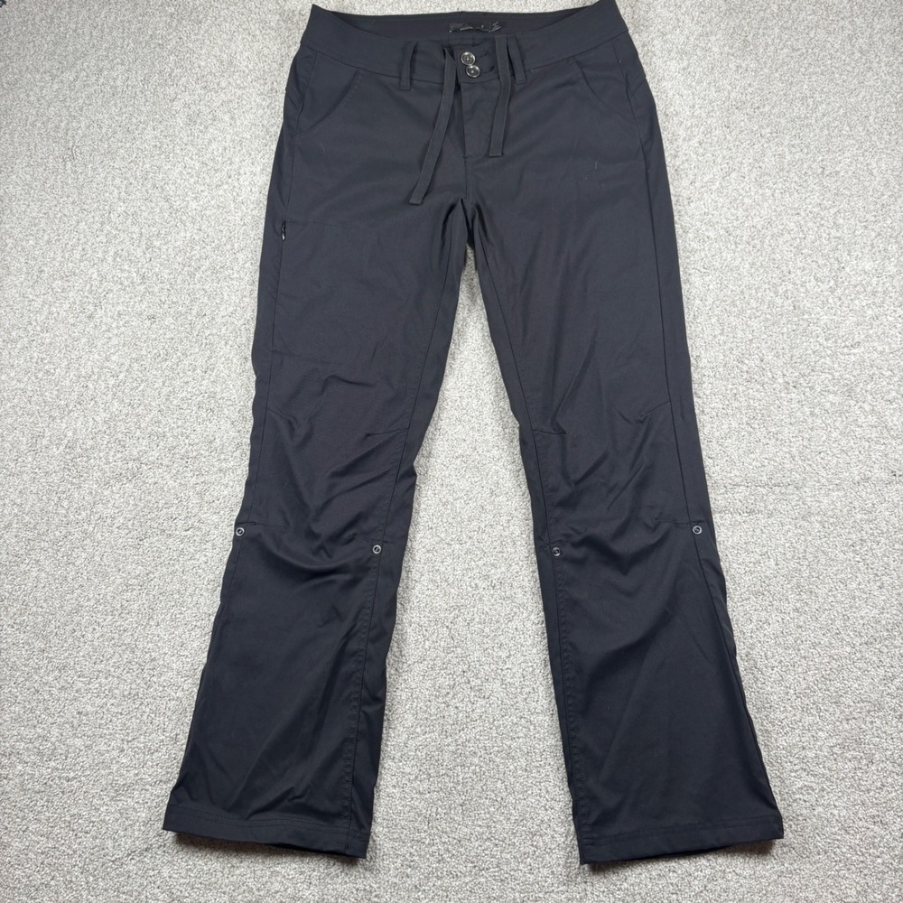 prAna Halle Hiking Pants Women 6 Short Black Stretch Straight Leg Outdoor